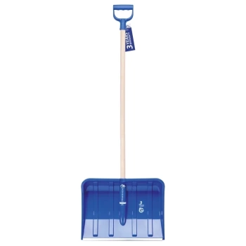 ZGARNIACZSNPL/N Łopata plastikowa ALPIN 2A  zgarniacz do śniegu niebieska 50cm z aluminiową krawędzią