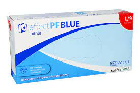 Rękawice nitrylowe BLUE EFFECT/CLASSIC PF 100szt bezpudrowe "L" niebieskie