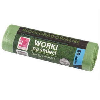W060LD/10BIO Worek na śmieci zielony biodegradowalny 60l 10szt LD M