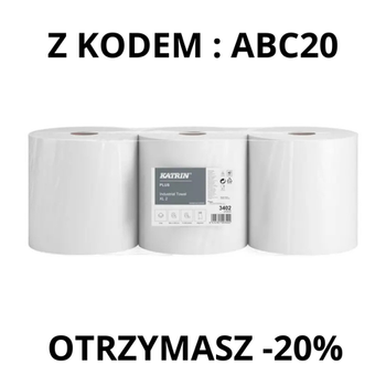 3402 Katrin Plus czyściwo papierowe w roli 189,09m 2-warstwowy 3 rolki