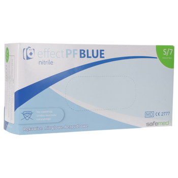 RNITB08/N100S1 Rękawice nitrylowe PREFFER PF/PRIDE S – bezpudrowe, diagnostyczne, niebieskie, 100 szt