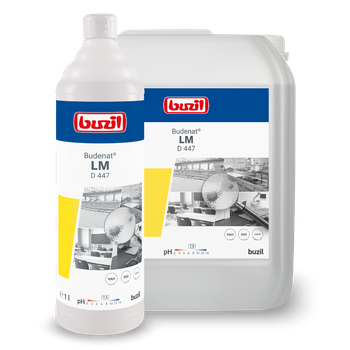 BUD447/1 Buzil Budenat LM D 447 – Środek do czyszczenia i dezynfekcji powierzchni wrażliwych 1l | pH neutralne